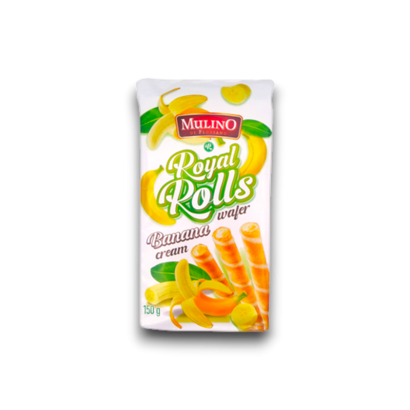 Mulino Wafer Rolls Banana 150gr